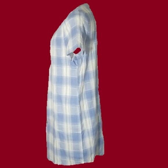 NWT Entro Blue & Ivory Plaid Dress - Size M - Picture 3 of 8